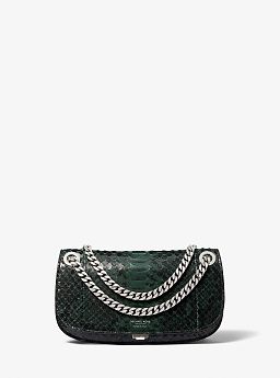 Christie Mini Python Embossed Leather Envelope Bag