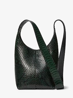 Dede Mini Python Embossed Leather Hobo Bag